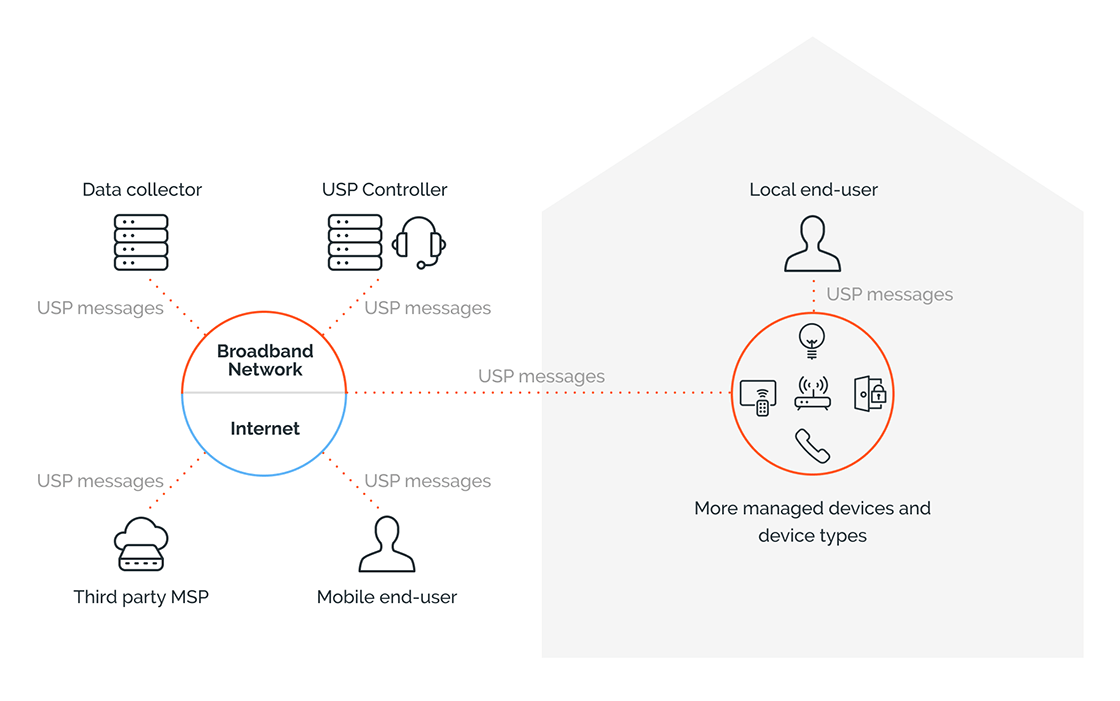 broadband network managed devices