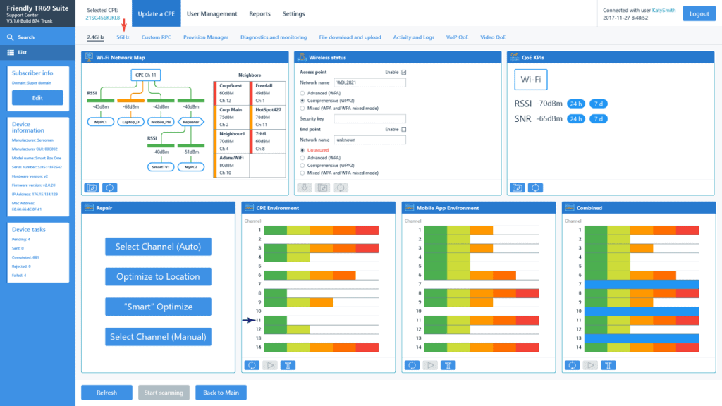 Wi-Fi optimization call center portal friendly technologies