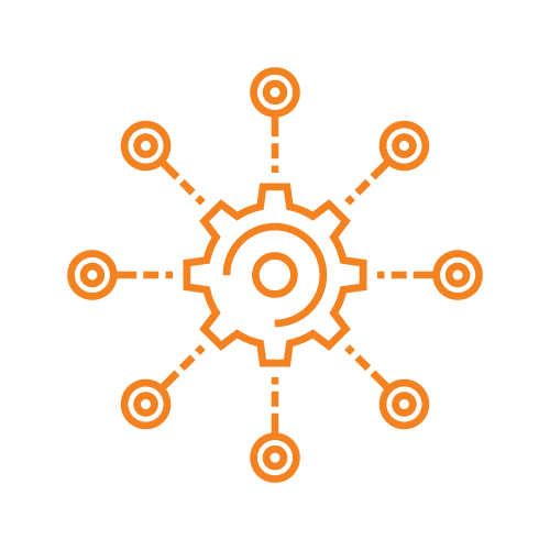 abstract icon in orange